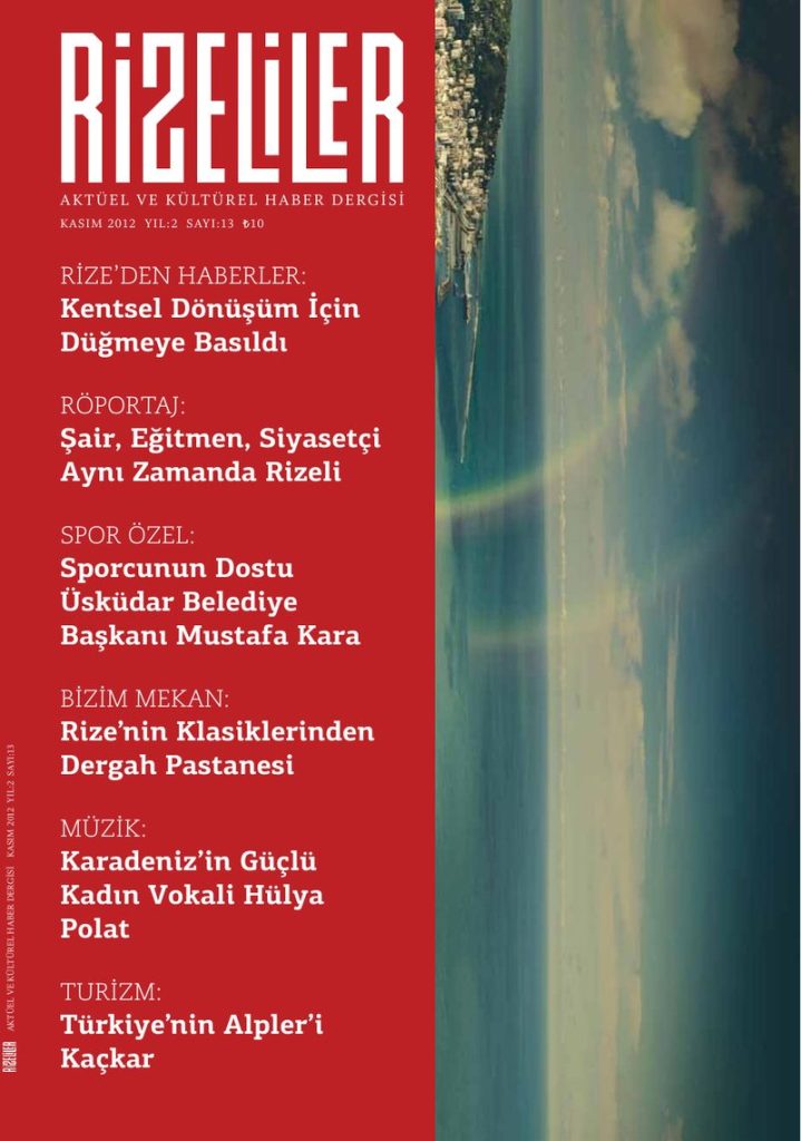 Kasım 2012 kapağı
